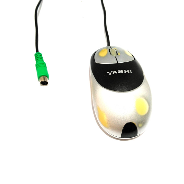 YASHI MS61 - Mouse a 2 Pulsanti + Rotellina di Scorrimento con Cavo PS/2