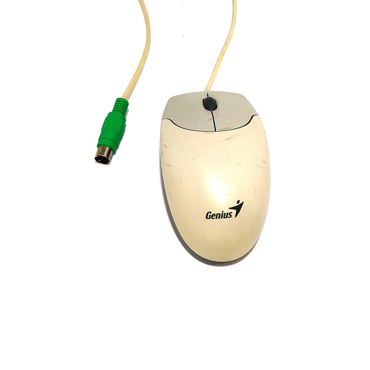 GENIUS NETSCROLL - Mouse Ottico a 2 Pulsanti + Rotellina di Scorrimento con Cavo USB