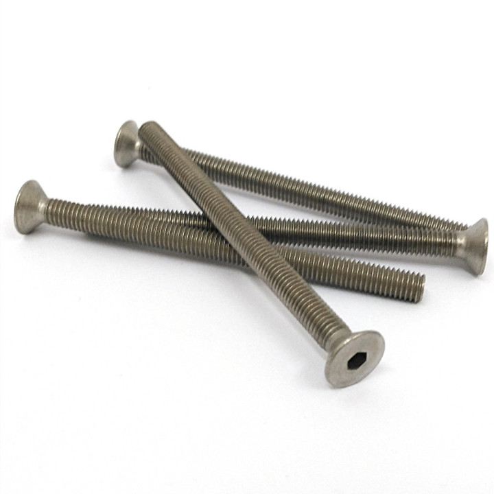 4 x vite Filettata Testa Svasata Piana Cava Esagonale M5x65mm