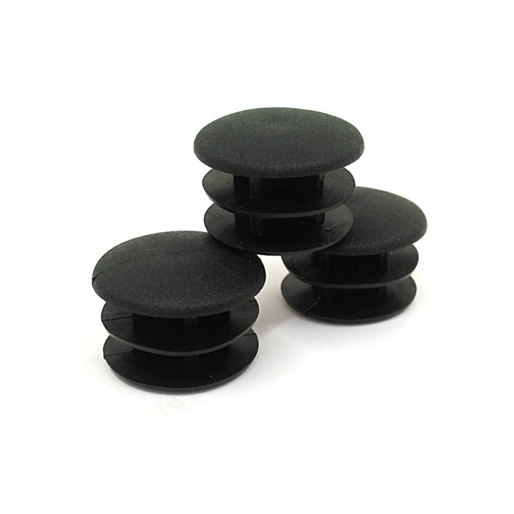 GAMM 7321057 - 10 x Inserto/Puntale Tondo in Politene CP20 - Nero