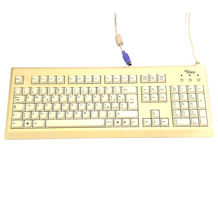 FUJITSU SIEMENS S26381-K397-V185 - Tastiera Bianco PS/2 Standard per PC