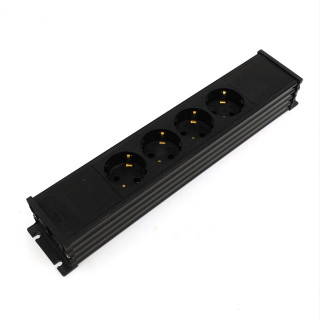 KAISER 1154/4-2/sw - Ciabatta Multiprese 4 Posti 16A 250V - Nero