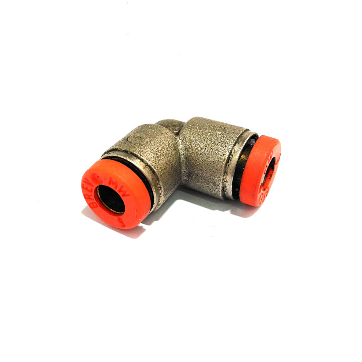 METAL WORK - 2x Raccordo a L per Tubi Pneumatici 6mm 16Bar