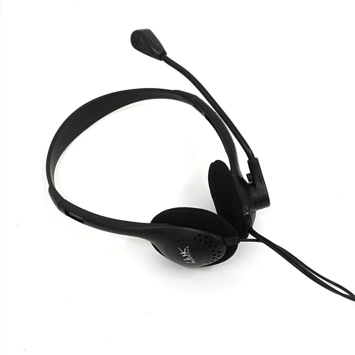 LINK CREATIVE - Cuffie Stereofoniche con Microfono per Computer - Nere