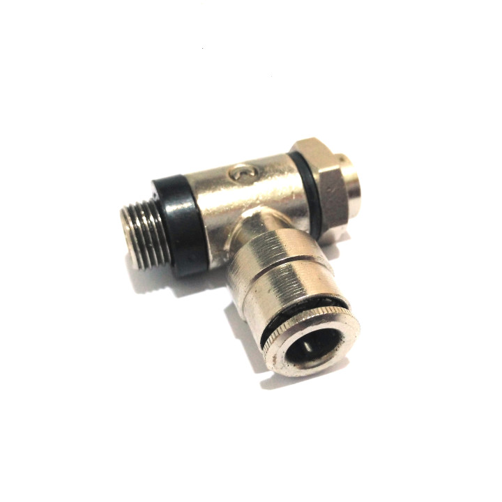 2x Regolatore di Flusso Gomito 90° Maschio 5/8" per Tubo 6mm