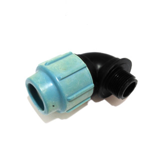 Raccordo a Compressione Gomito Filetatto Maschio 25x3/4" per Irrigazione