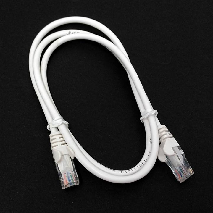 OEM - Cavo di Rete Ethernet Categoria 5/E - Tipo 26AWGX4P - Lunghezza Mt. 1 - Bianco