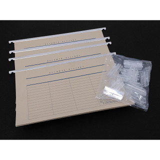 ATLANTA A6622-15 - 25 x Cartellina Sospesa per Cassetti con Poerta Etichetta