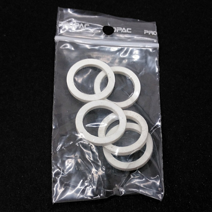 OEM - 5 x Rondelle Piane in Plastica - Diametro - Bianche