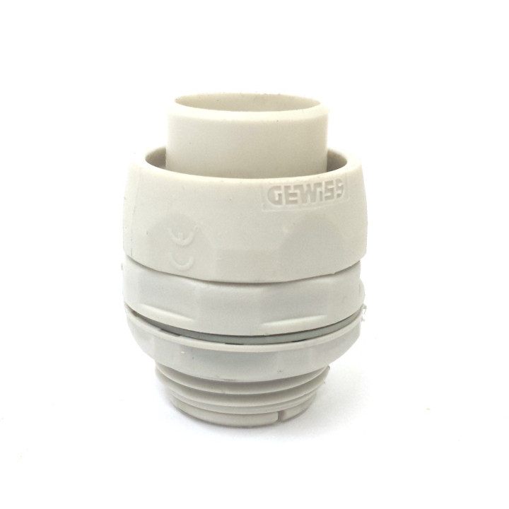 GEWISS DX54228 - Raccordo Girevole Dritto con Passo Gas  - Grigio