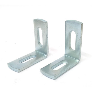 CNC 3D - 2x Staffa di Supporto a L 55x60mm - Acciaio