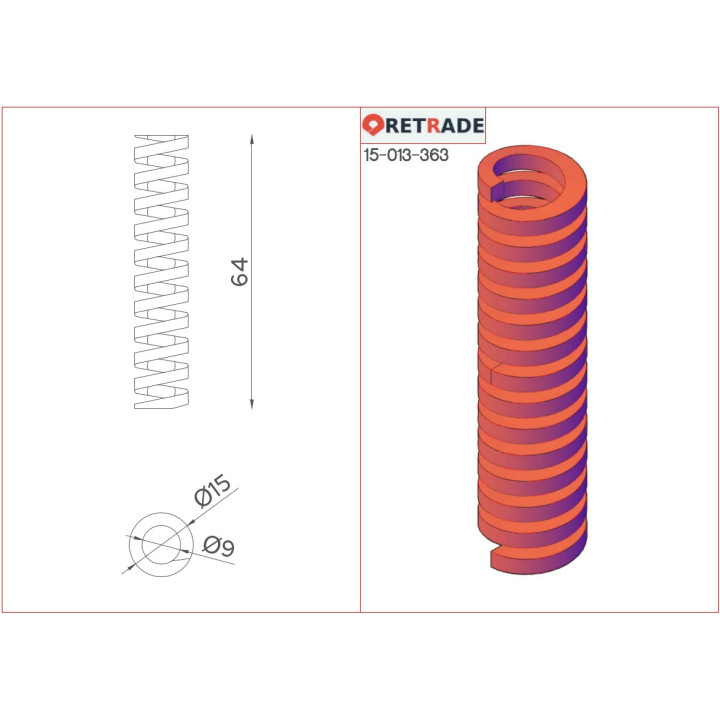 CNC 3D - Molle di Compressione - Arancione