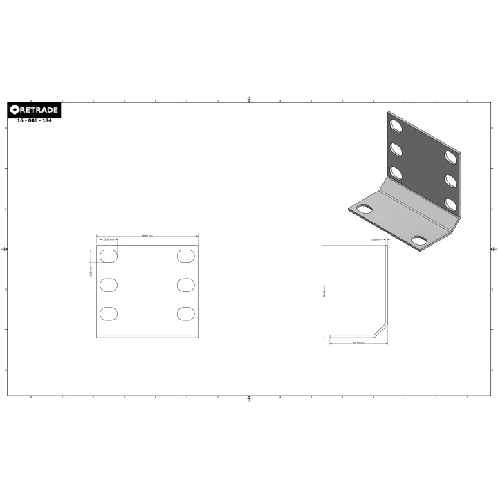 CNC 3D - Staffa di Supporto a L