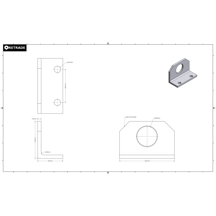 CNC 3D - Staffa di Supporto a L