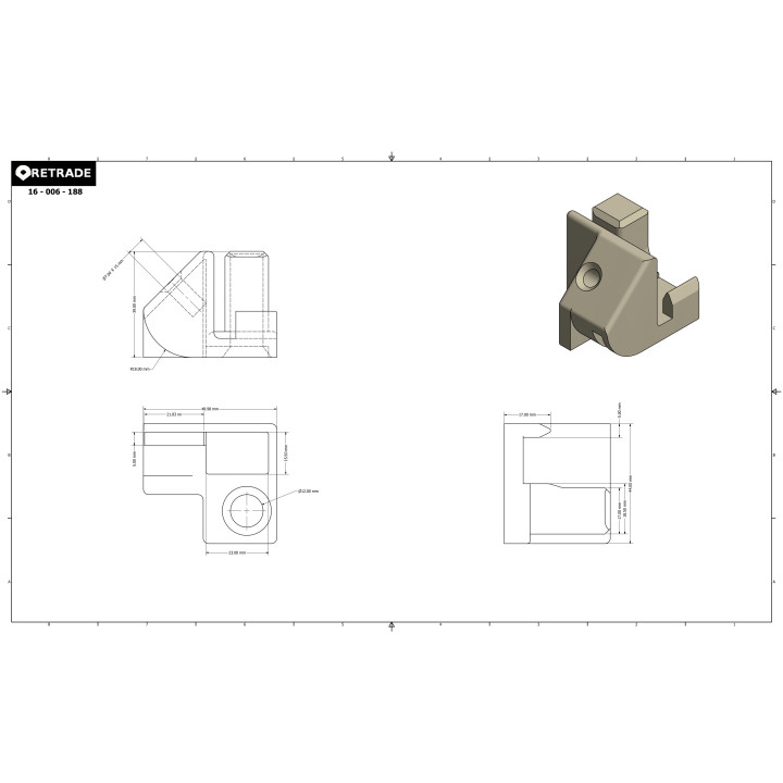 CNC 3D - Inserto di Bloccaggio in Plastica