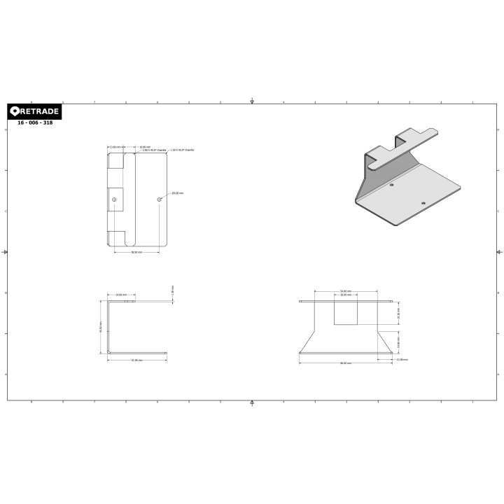 CNC 3D - Staffa per Quadro Elettrico