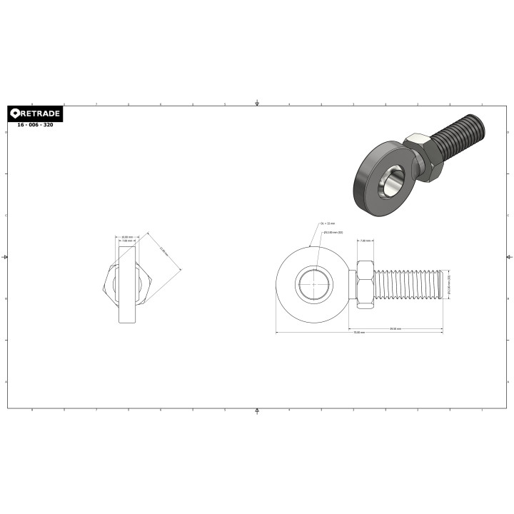 DURBAL EM2 - Rod-End M12x1.75mm Maschio - CNC 3D