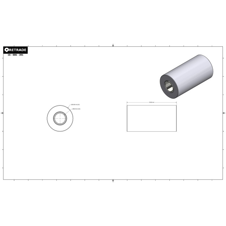 CNC 3D - 8 x Ruota/Rullo in Plastica - Ø Est. 20mm
