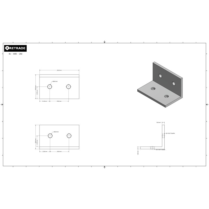 OEM - Staffa di Supporto a L