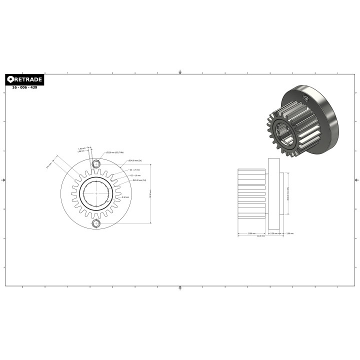 CNC 3D - Ingranaggio/Puleggia