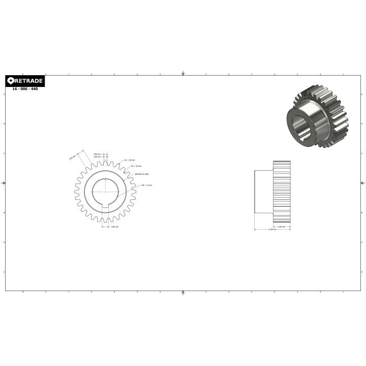 CNC 3D - Ingranaggio/Puleggia per Cinghie Dentata
