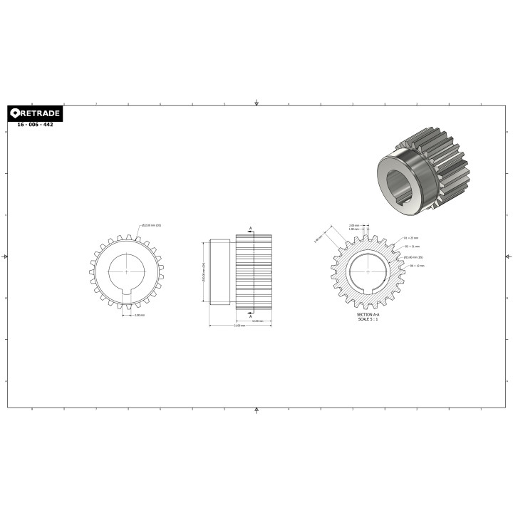 CNC 3D - Ingranaggio/Puleggia