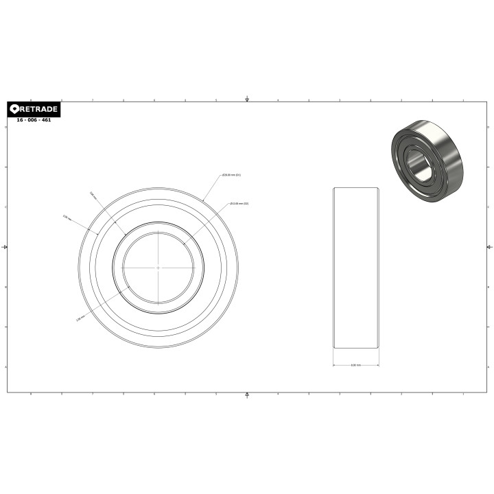 FAG-6001.2ZR - Cuscineti a Sfere - CNC 3D