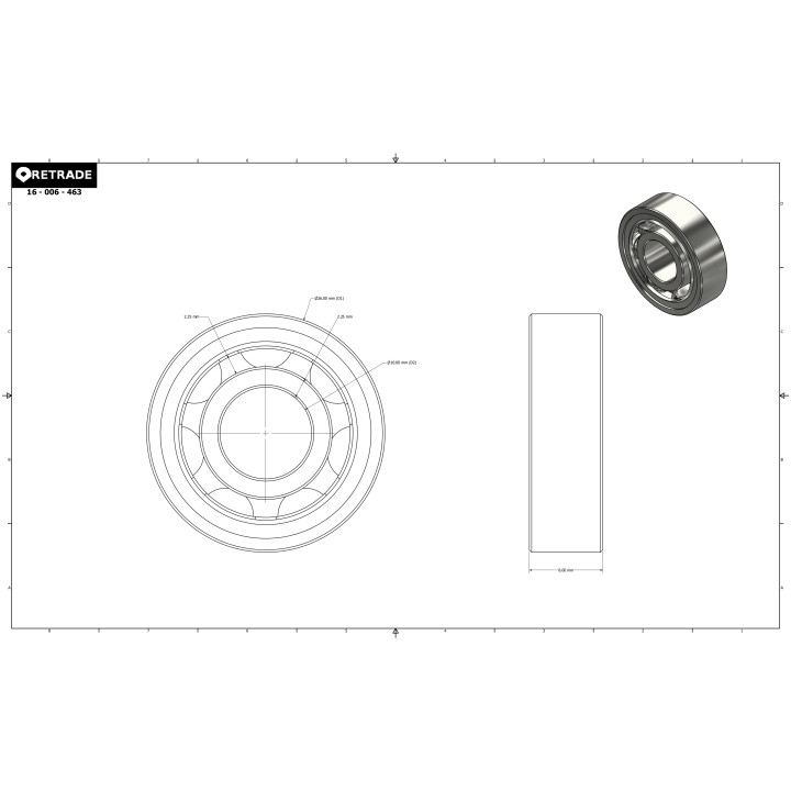 FAG-6000ZR - Cuscinetti a Sfera - CNC 3D