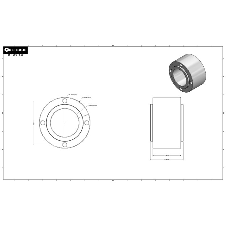 CNC 3D - Flangia per Motore - Ø Est.