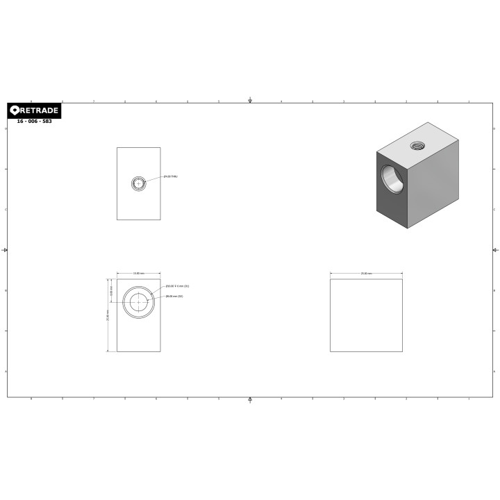 CNC 3D - Distanziale per Flangia Motore