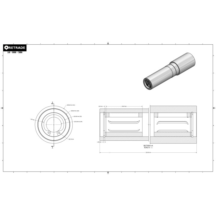CNC 3D - Distanziale per Flangia Motore