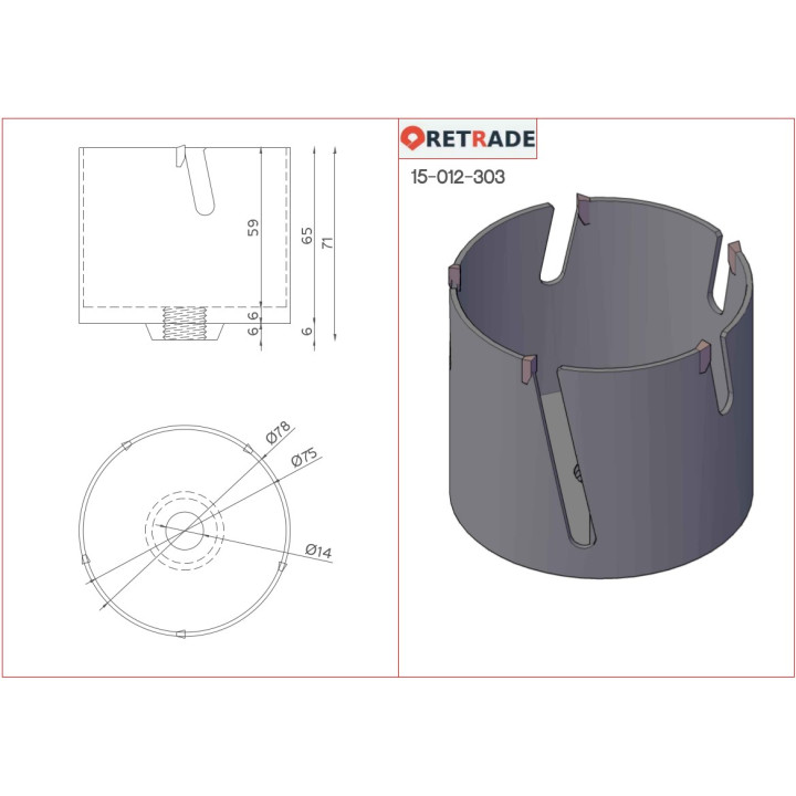 ZEBRA - Sega a Tazza per Cemento - CNC 3D