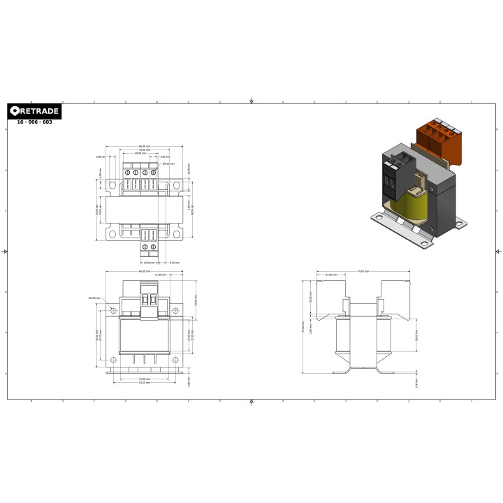 CNC 3D - Transformatore Monofase 3kV 300VA