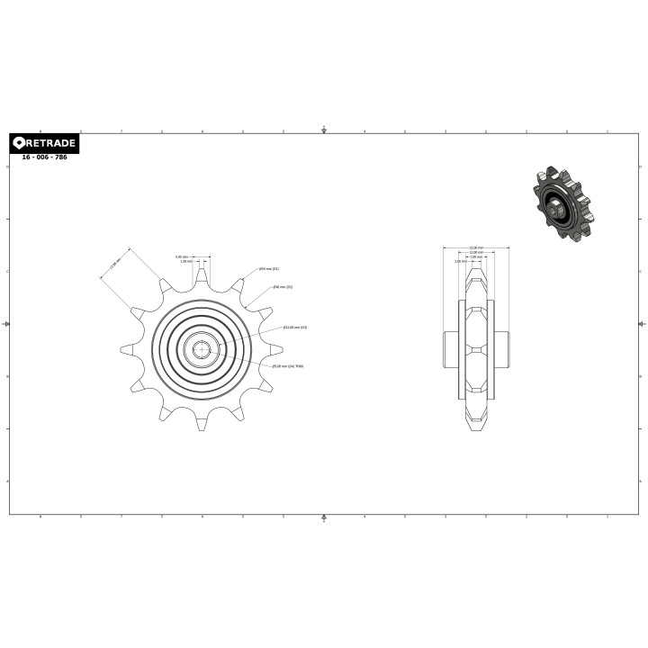 CNC 3D - Ingranaggio per Cinghia Dentata su Cuscinetto a Sfere