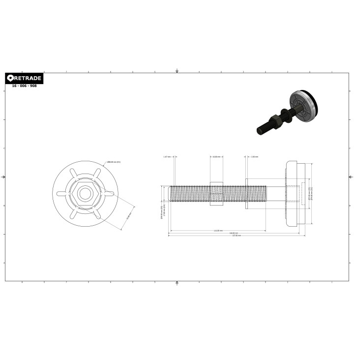 CNC 3D - Piedino/Gamba Girevole del Macchina Regolabile