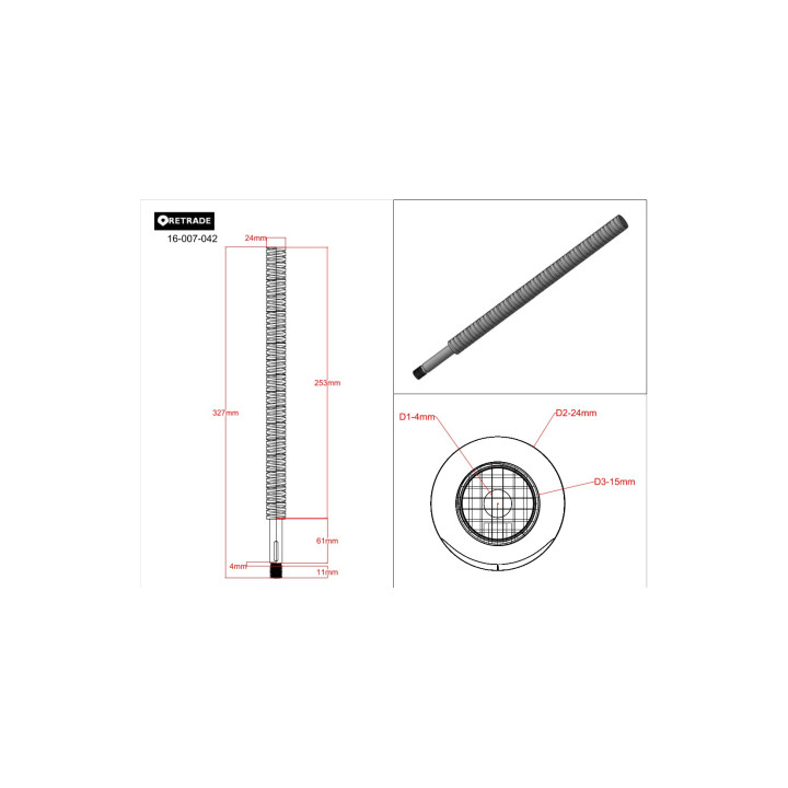 CNC 3D - Albero di Trasmissione per Guide Lineare - L