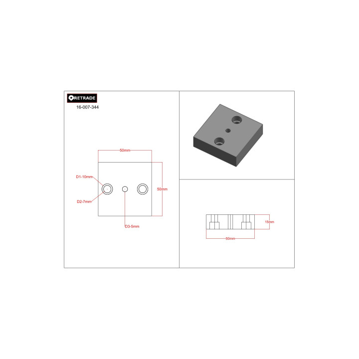 CNC 3D - Supporto in Alluminio
