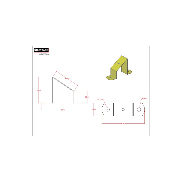 CNC 3D IBOCO ST - Staffa per Guide Profilate