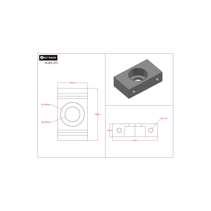 CNC 3D - Supporto in Alluminio