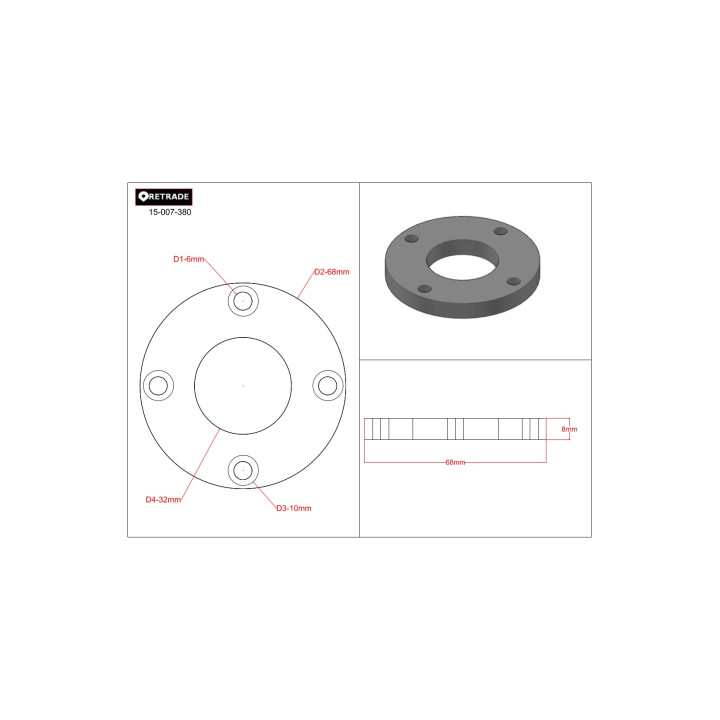 CNC 3D - Flangia per Albero