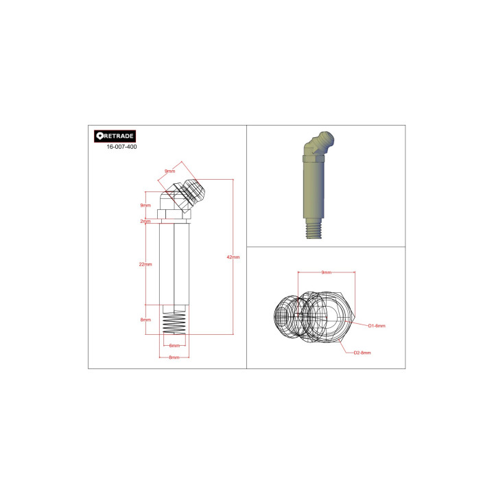 CNC 3D - 4 x Ugello per Ingrassaggio