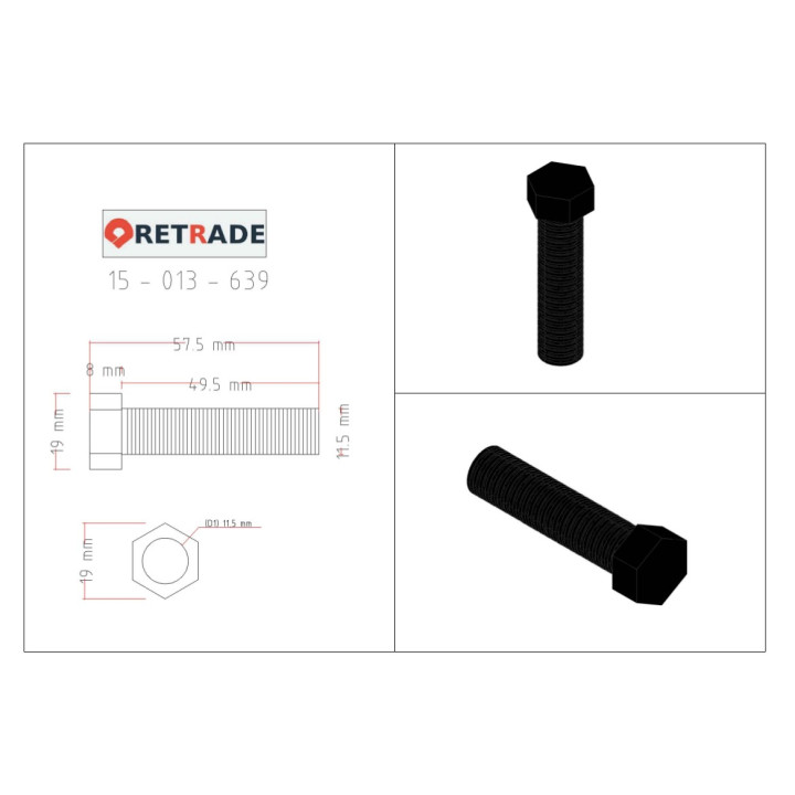CLEFF - 5x Viti a Testa Esagonale 10.9