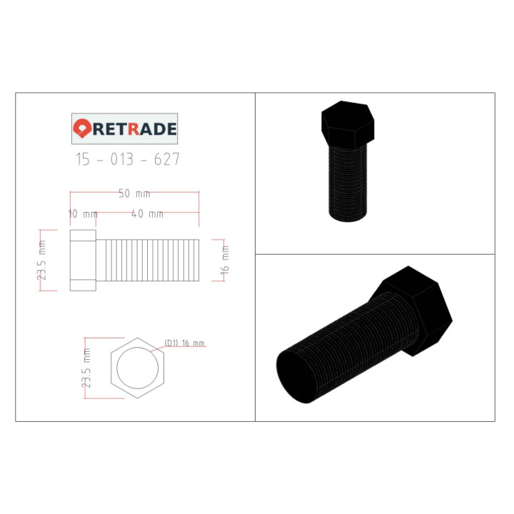 SBE - 4x Viti a Testa Esagonale 10.9