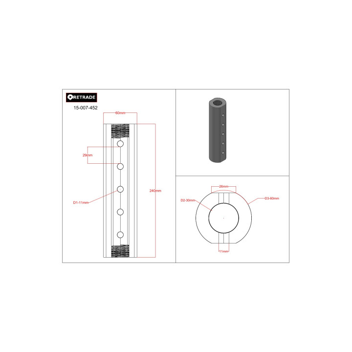 CNC 3D - Distributore Aria con 10 Vie 1/4"