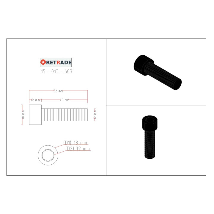 ABC - 7x Viti a Testa Cilindrica con Esagono Incassato 10.9