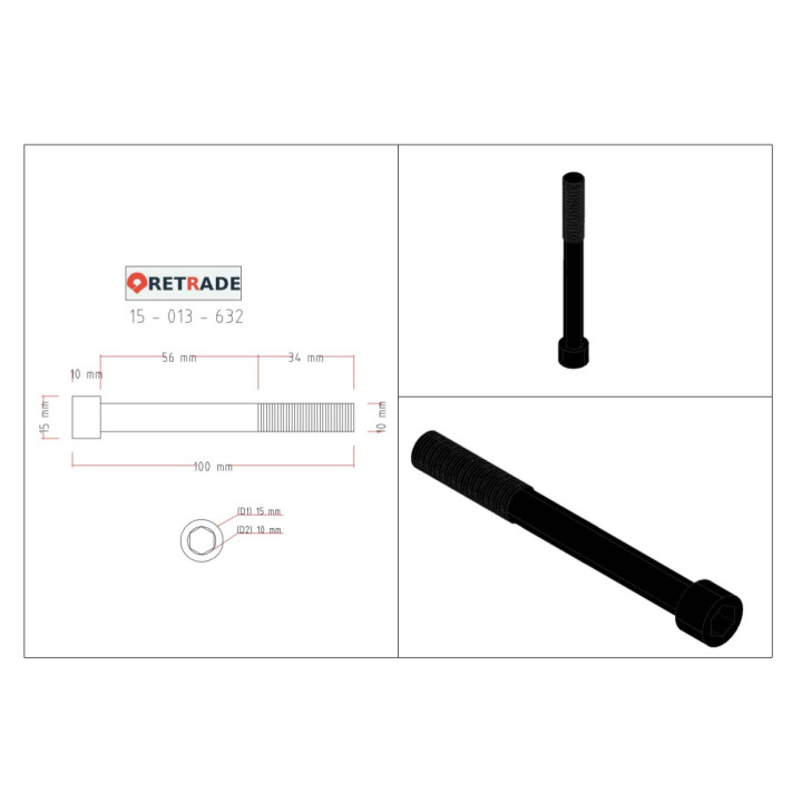ABC - 5x Viti a Testa Cilindrica con Esagono Incassato 10.9