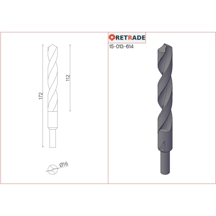 Punta Trapano HSS 16mm