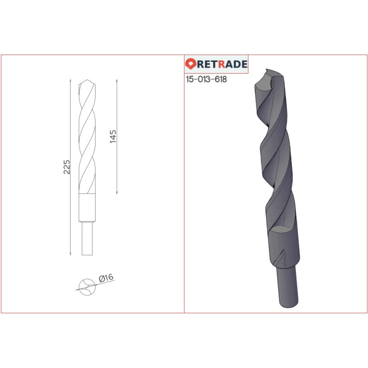 Punta Trapano HSS 16mm