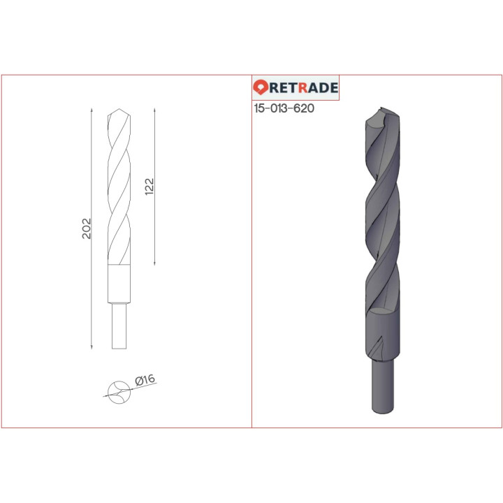 Punta Trapano HSS 16mm