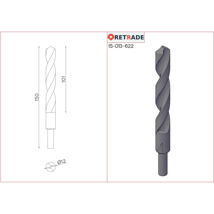 Punta Trapano HSS 12mm